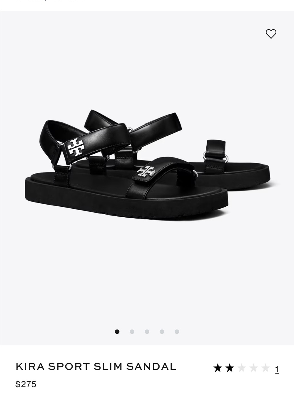 Tory Burch women’s ' Kira Sport Slim Sandal - Black size 8